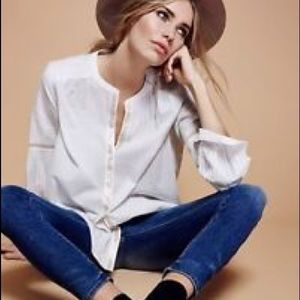 Free People Shimmer and Stripes ButtonDown